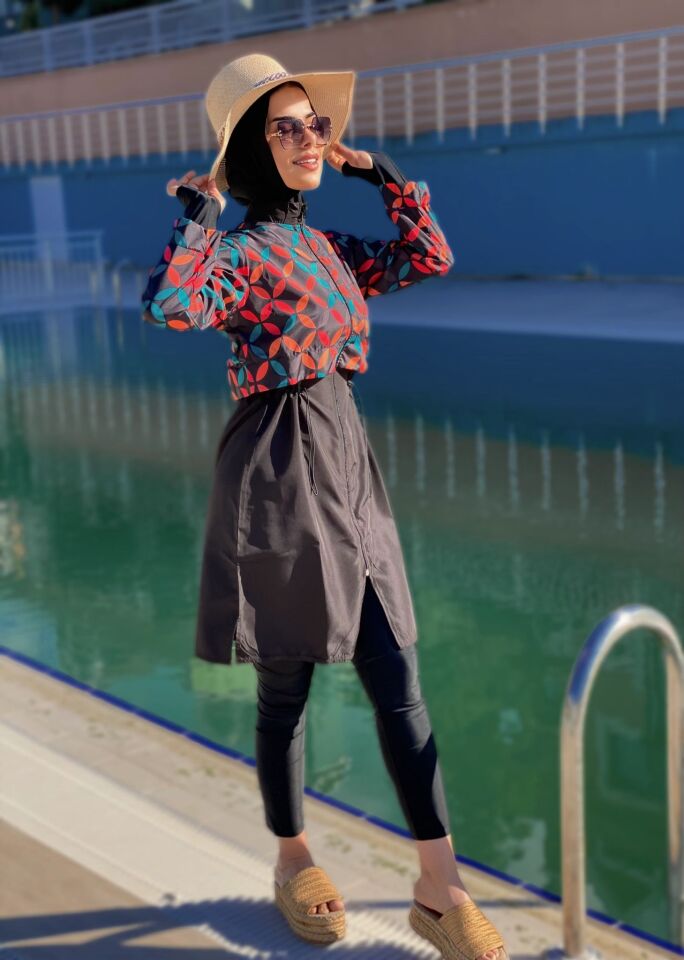 Pera Geometri Tam Tesettür Mayo