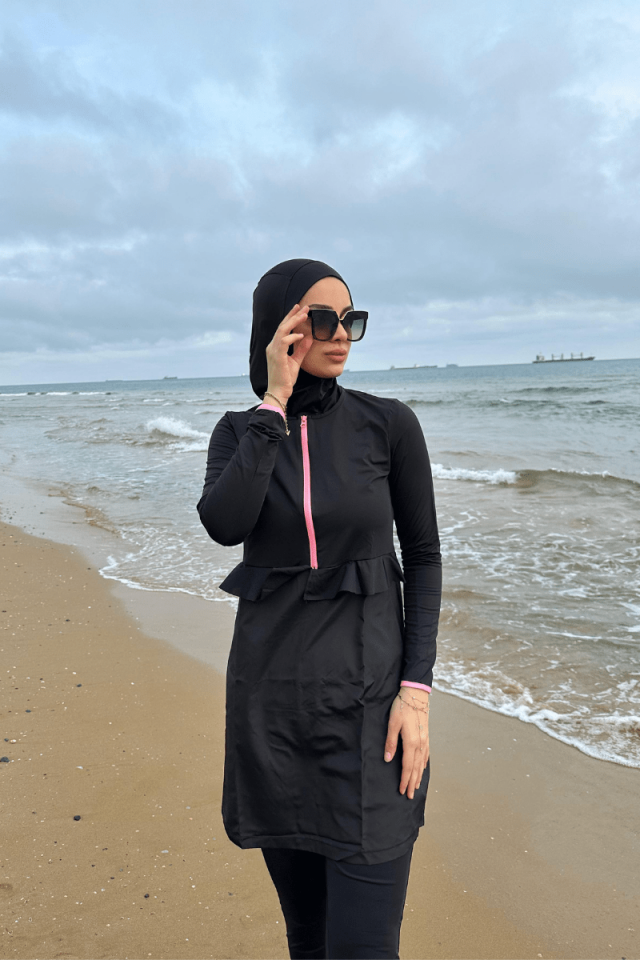 Fırfırlı Tam Tesettür Mayo